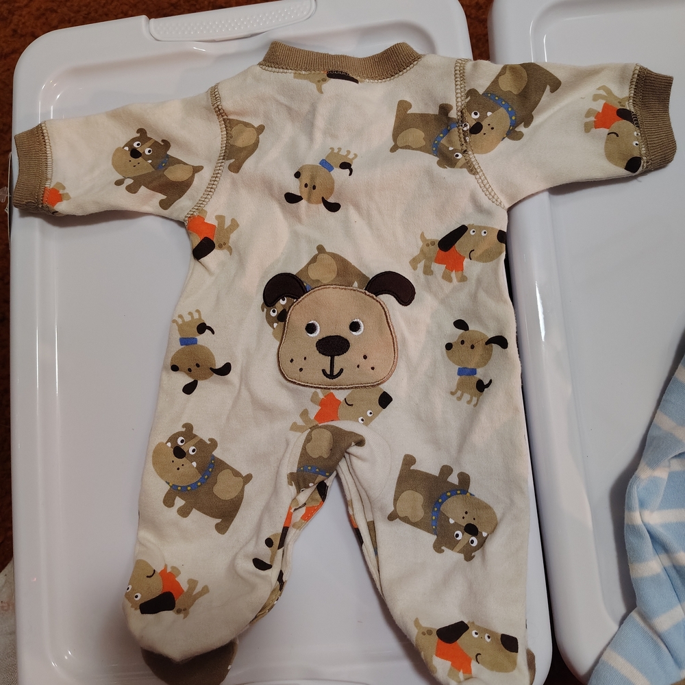 Adorable Puppy Print Kids One Piece